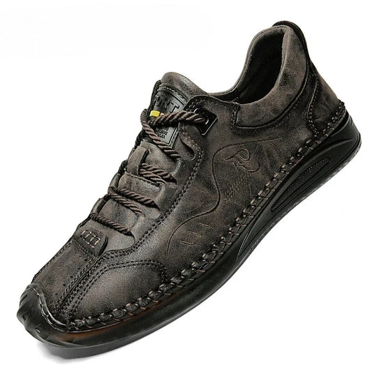 Mocasines de hombre en piel auténtica con cordón trenzado